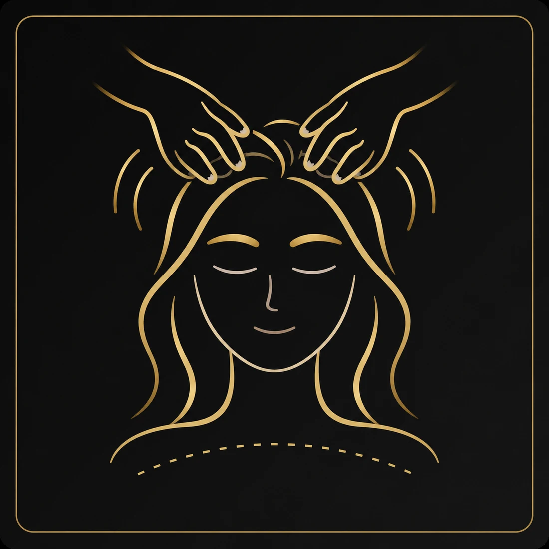 Hair massage with oil service illustration
