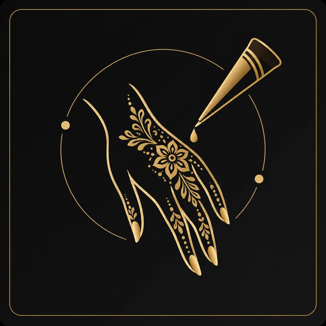 Henna tattoo service illustration